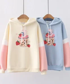 Kawaii Blue and Yellow Hoodie